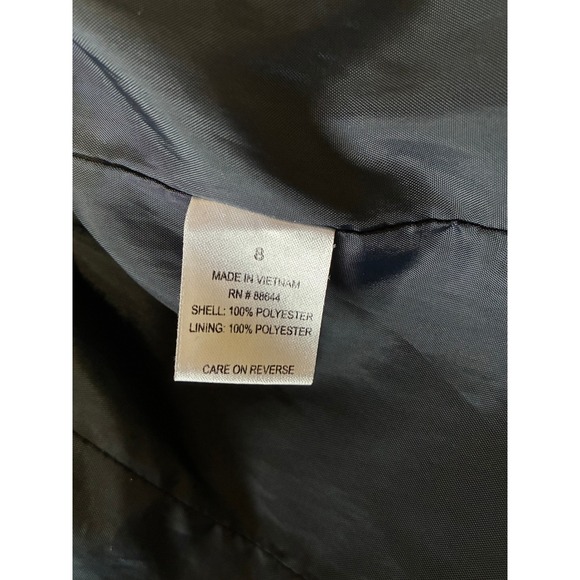 Emily Womens Blazer Jacket Dark Gray One Button Office Career‎ Size 8 - Picture 4 of 10